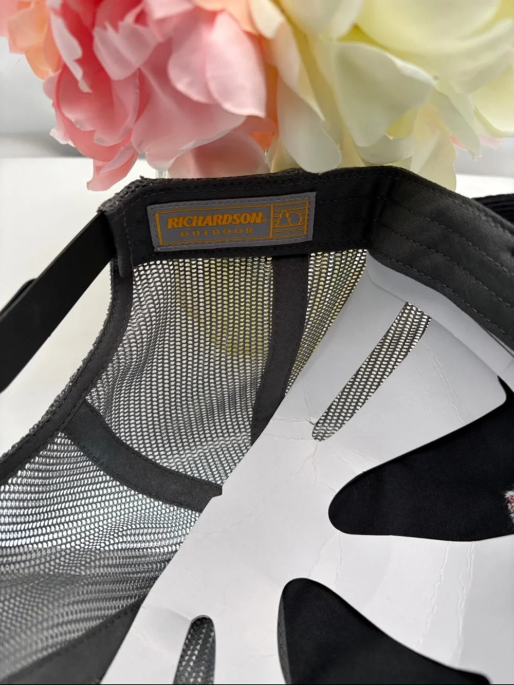 BURN Patch Trucker Hat - Black & Gray Corduroy and Mesh‎